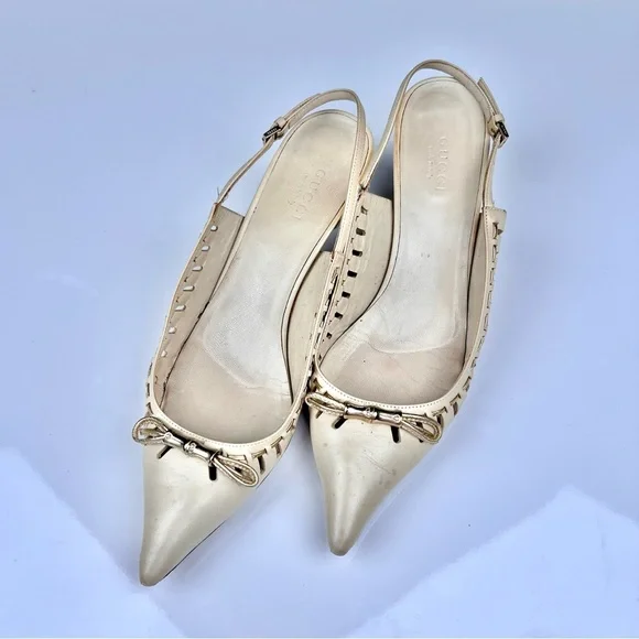 Gucci Bamboo Leather Heels Pumps - Picture 1 of 5